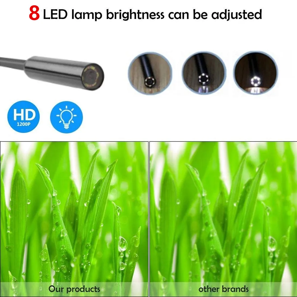 2/3.5/5/10M 8MM Micro USB Type-c USB 3-in-1 Computer Endoscope Borescope Tube Waterproof USB Inspection Video Camera Hard Cable