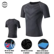 Men Shapers Compression Underwear 3D Tight Mesh T-shirt,High Elastic Quick-dry Wicking Sport Fitness GYM Running Short Sleeves