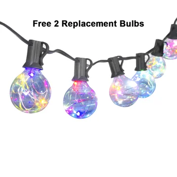 

LED String Lights 25Ft 25Clear G40 Globe Bulbs Color Changing Flashing Waterproof Outdoor Decoration Garland Halloween Christmas