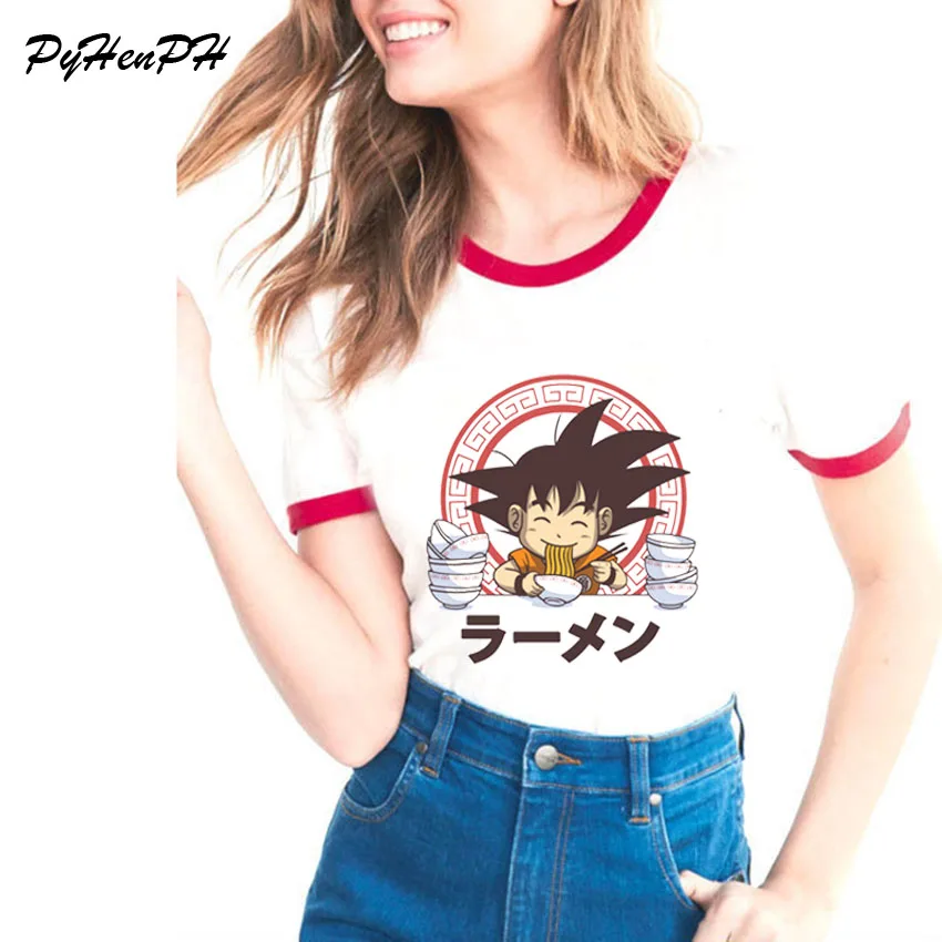 PyHenPH العلامة التجارية لعبة دراغون بول T قميص المرأة لطيف غوكو سايان رامين تي شيرت عارضة كم قصير نحيف النساء المحملة قميص فام قمصان PyHenPH العلامة التجارية لعبة دراغون بول T قميص المرأة لطيف غوكو سايان رامين تي شيرت عارضة كم قصير نحيف النساء المحملة قميص فام قمصان