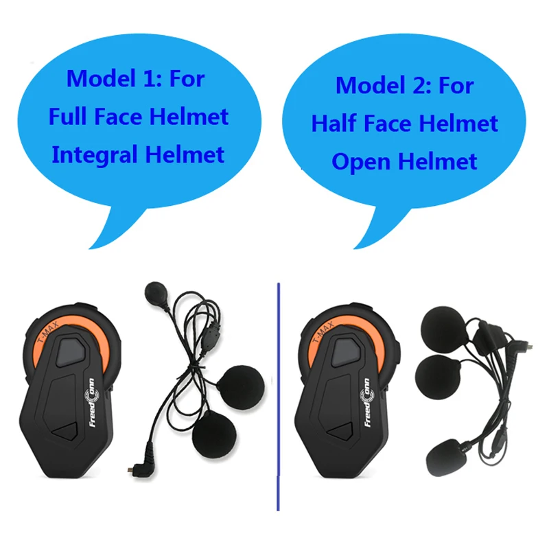 Гарнитура для мотоциклетного шлема T Max 1000M 6 Riders BT Intercom Bluetooth гарнитура 4 1 + FM