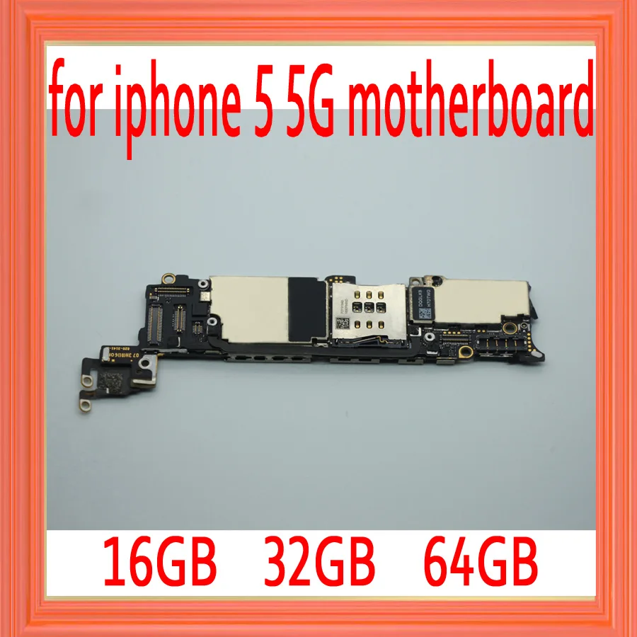 

16gb / 32gb / 64gb for iphone 5 5G Motherboard with IOS System,100% Original unlocked for iphone 5 Mainboard,Good Tested