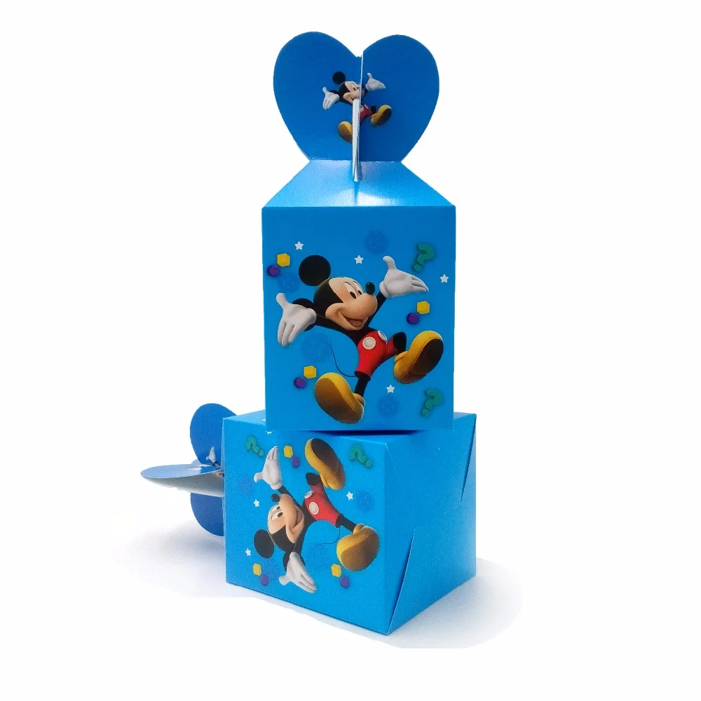Микки Мышь коробка для конфет с Микки-Маусом Мышь тема для детей с днем рождения вечерние украшения вечерние свадебные сувениры детский день рождения поставки