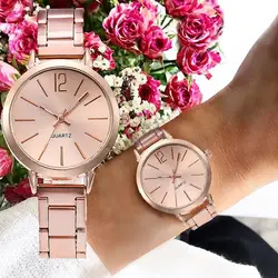 Для женщин s часы Топ Модный бренд Кристалл нержавеющая сталь Аналоговые кварцевые наручные часы браслет montre femme подарки