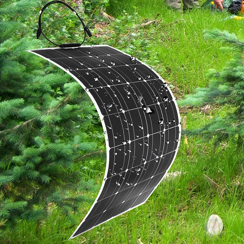 Dokio 4PCS 8PCS Solar Panel 100W Monocrystalline Solar Cell Flexible for Car/Yacht/Steamship 12V 24 Volt 100 Watt Solar Battery