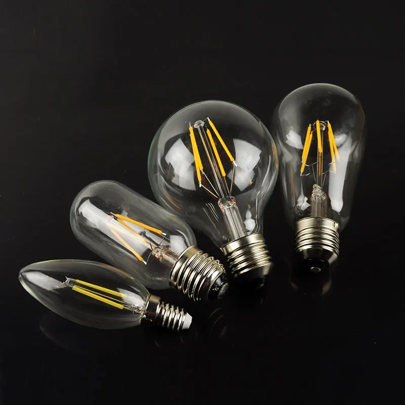 E27 E14 Antique LED Edison Bulb Vintage LED Lamp 220V Retro Light Glass LED Filament Bulb Candle Spotlight Tungsten Lampara E27 E14 Antique LED Edison Bulb Vintage LED Lamp 220V Retro Light Glass LED Filament Bulb Candle Spotlight Tungsten Lampara
