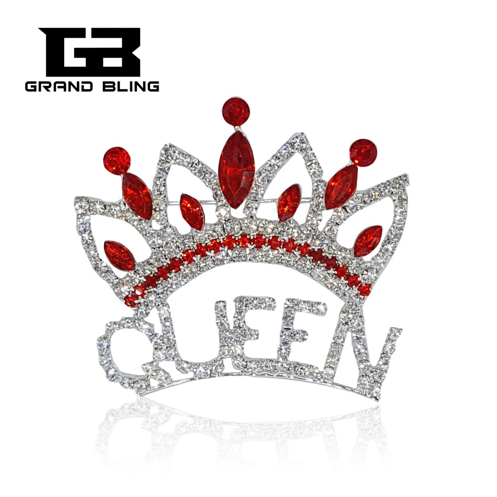 

Rhinestone Crown Brooch Pins for Red Hat Ladies FREE SHIPPING