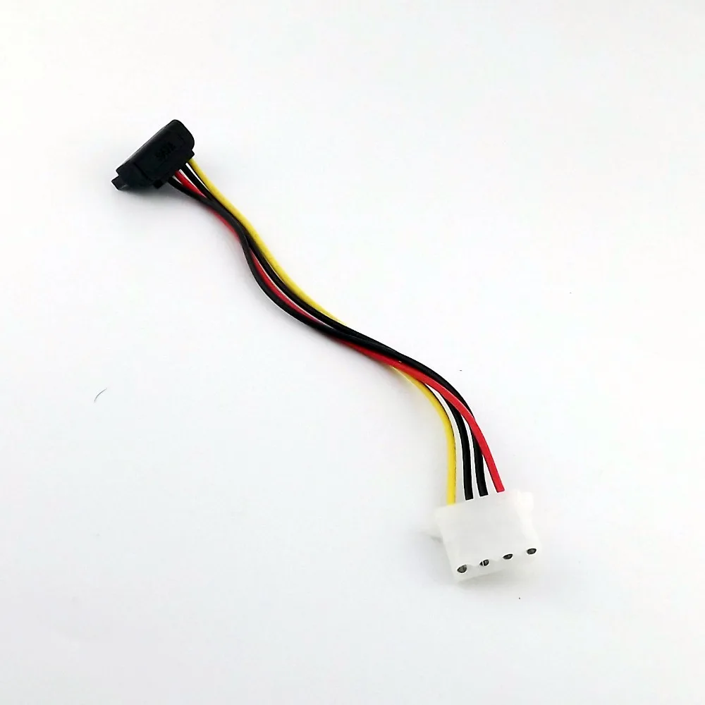 

1x IDE 4 Pin Female Molex to SATA 15 Pin Female 90 Degree Right Angled HDD Power Adapter Cable 20cm