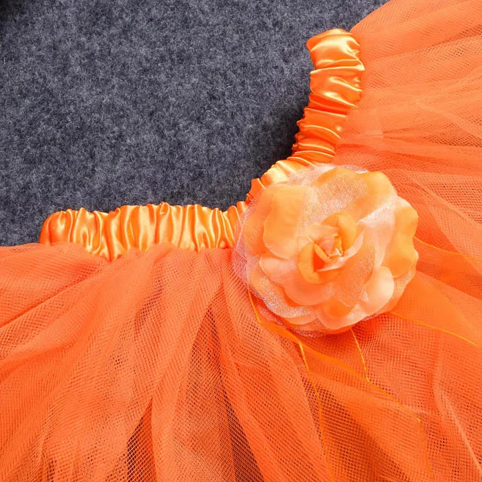 Детская юбка в форме лепестков камелии для маленьких девочек, короткая юбка-пачка для танцев