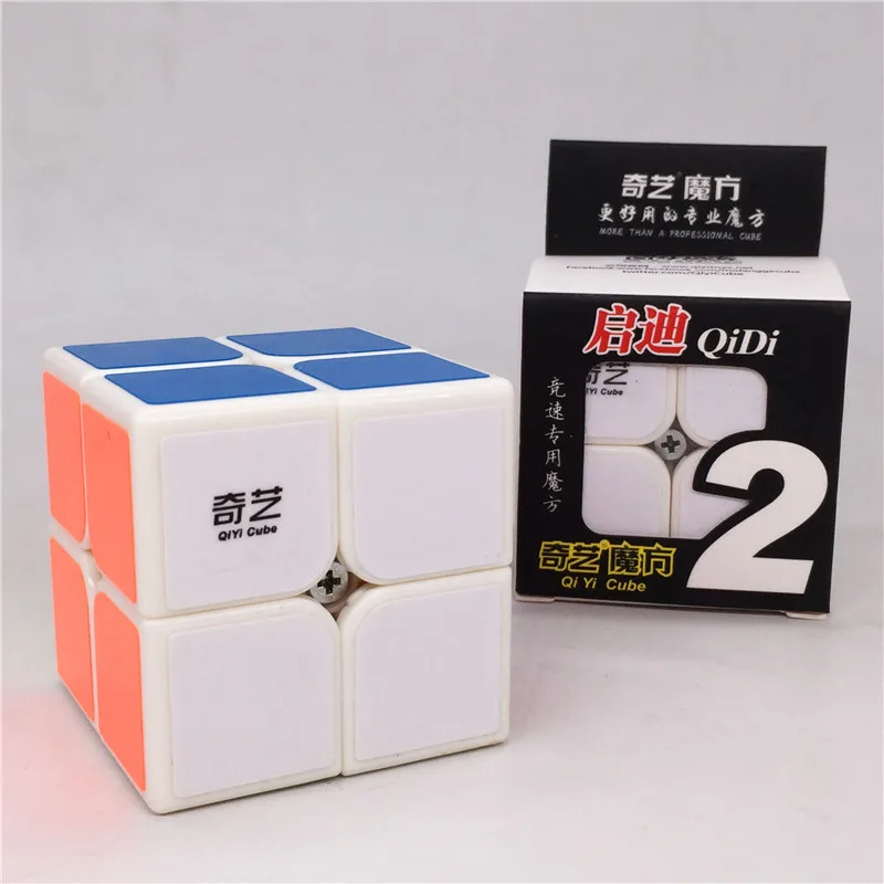 QIYI QIDI 163 Magic Cube Профессиональный 2 х 2X2 Стикеры 50 мм Скорость Magic Cube Дети головоломка обучения Классические игрушки MF206