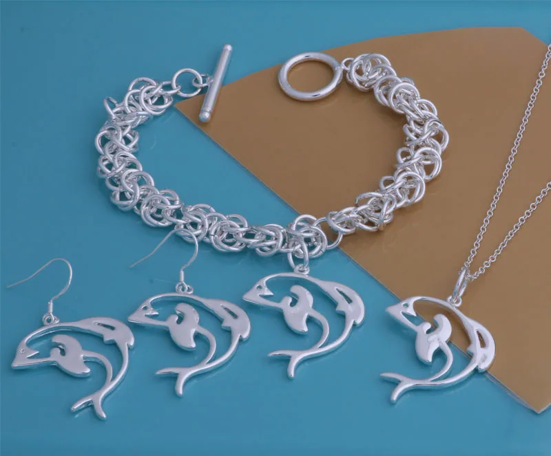 jewelry indian style indian fashion jewelry sets fish pendent necklace bracelet earrings Statement Jewelry Set for Gift  YAT150