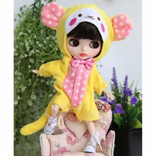 Subcluster 1/6 Doll Clothes Cute Monkey Hooded Suit for Blyth Doll Accessories for Blyth 1Pcs Clothes Subcluster 1/6 Doll Clothes Cute Monkey Hooded Suit for Blyth Doll Accessories for Blyth 1Pcs Clothes