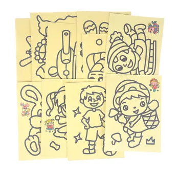 

10pcs/lot DIY Crafts Education Toy Boys and Girls Children Kids Drawing Toys Sand Painting Pictures Kid Supplies