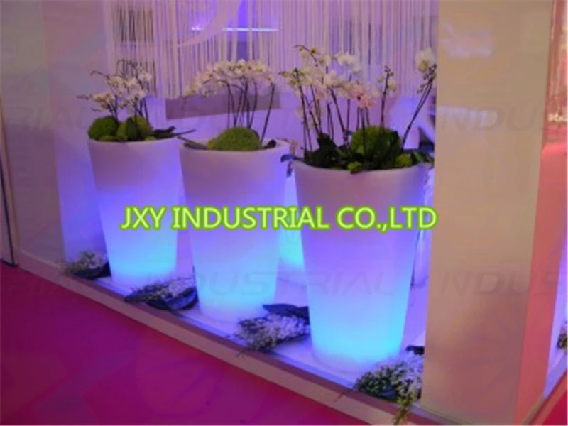 LED illuminated home decoration and outdoor big flower pot, luminous
