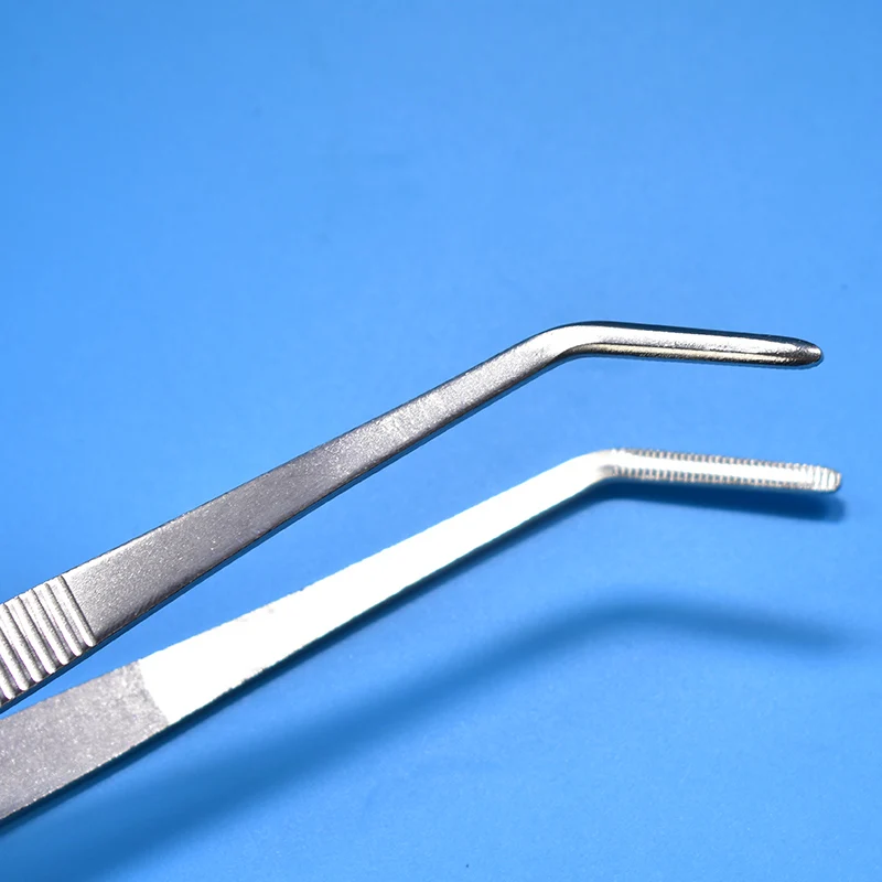 

Stainless Steel Straightelbow Medical Tweezers First Aid Kit Accessories Surgical Tweezers Outdoor Elbow Straight Outdoor First