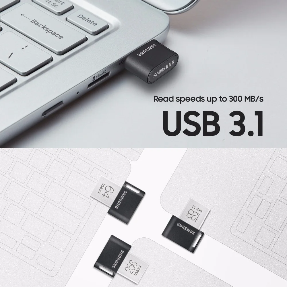 Samsung mini USB флеш-накопитель 64 Гб металл диско-Клав 32G clef usb 3,1 128G 256G Флешка hasta 300 МБ/с. FIT/AB memoria usb 3. 0