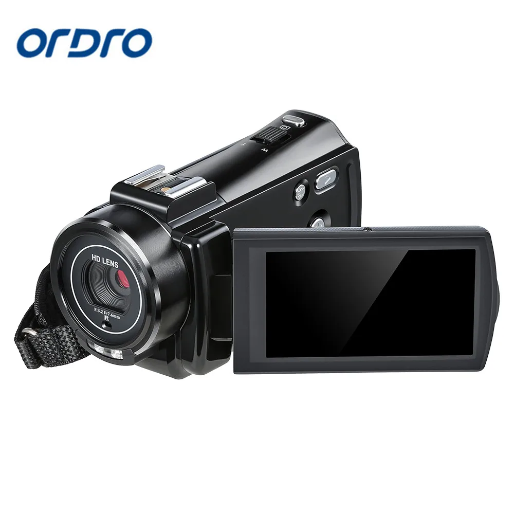 Цифровая видеокамера Ordro V7 Plus 3 0 дюйма HD 1080P 24 МП 16x5 CMOS датчик поддержка