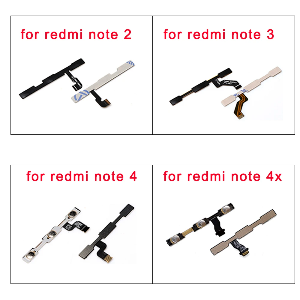 

On Off Video Switch Button Volume Power Flex Cable For Xiaomi Redmi note2 note3 note4 NOTE4X Global Phone Flex