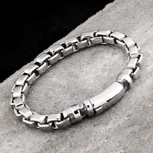 O box браслет из нержавеющей стали для мужчин краткое звено цепи модные ювелирные изделия