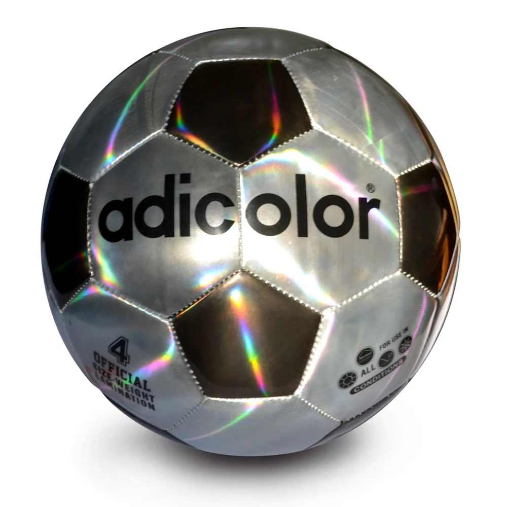 Silver Laser Light Up Football Night Light Soccer Ball Children Game
