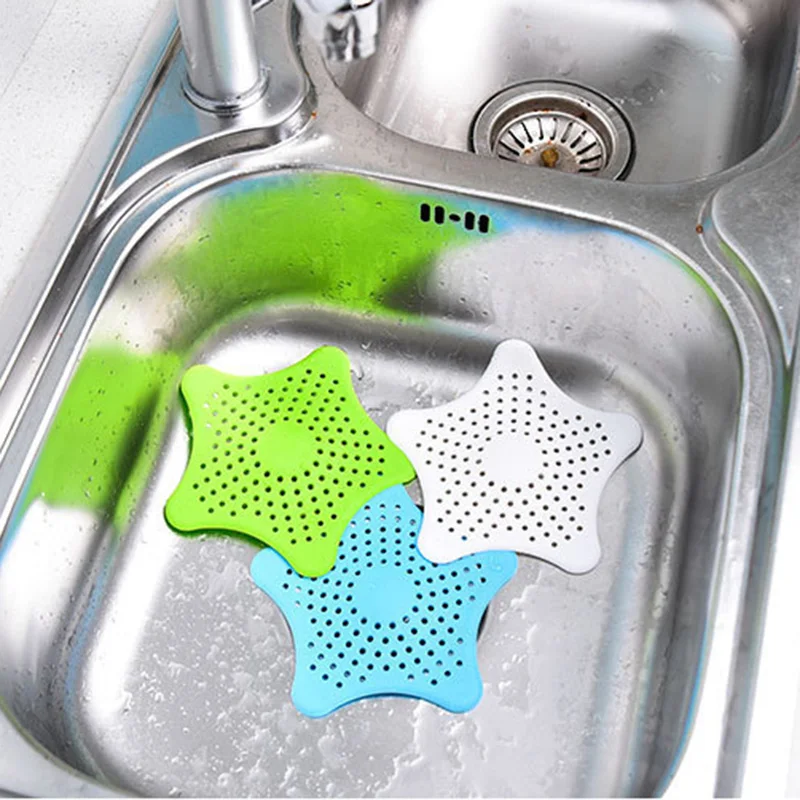 

New Arrival Kitchen Gadgets Accessories Star Outfall Drain Cover Basin Sink Strainer Filter Shower Hair Catcher Stopper Plug