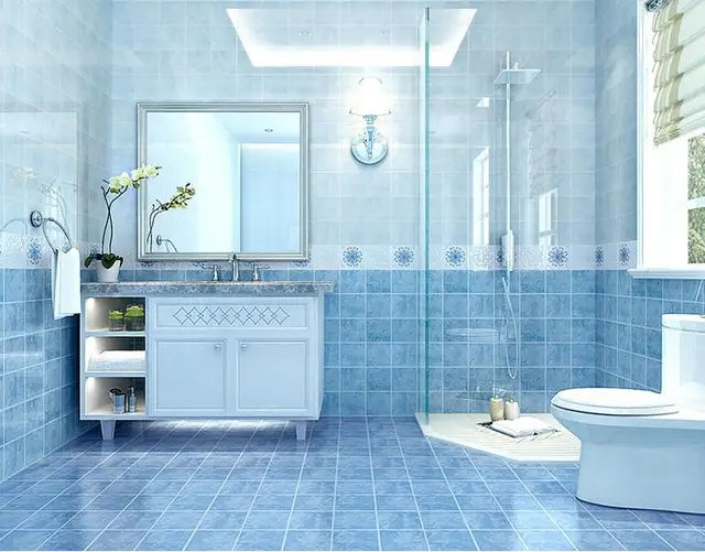 5d Ink Jet Small Floor Interior Wall Tiles Shower Room Toilet 5d Ink Jet Small Floor Interior Wall Tiles Shower Room Toilet Kitchen Porcelain Matching Ceramic Tile Blue Mediterranean