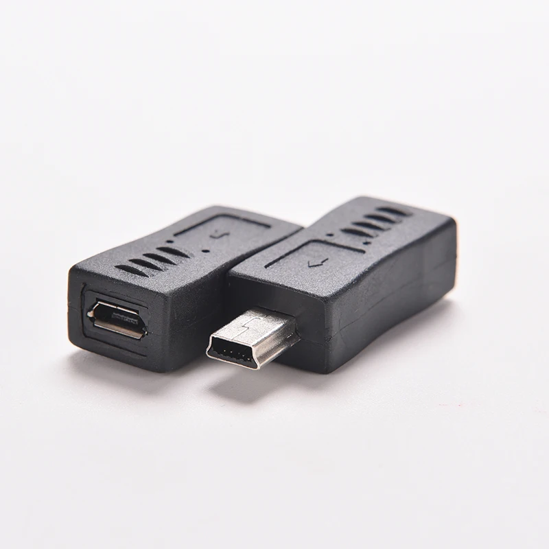 1 шт. Черный Micro / Mini 4 типа прямой/L-образный переходник с USB мама на папа зарядное