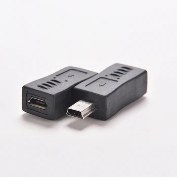 

1PC Black Micro / Mini 4 Type Straight / L Shape USB Female to Mini / Micro USB Male Adapter Charger Connector Converter Adaptor