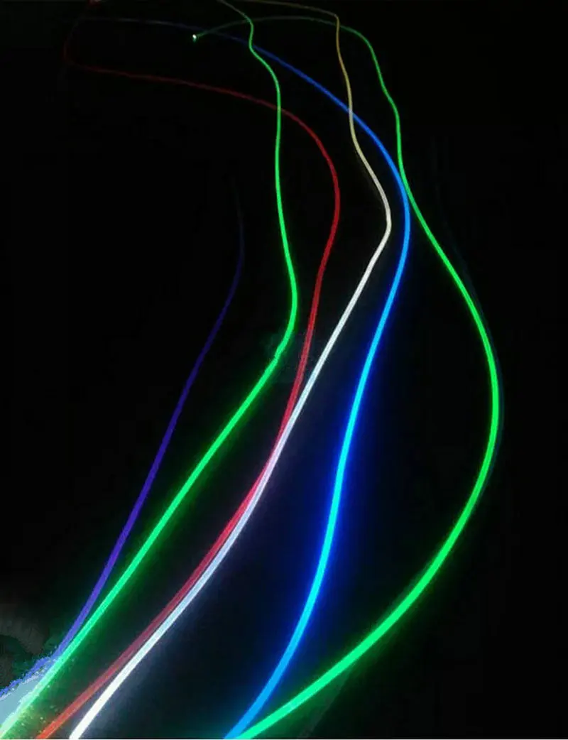 PMMA optical 2.5mm Side Glow Fiber Optic Cable F/Led Light Engine Driver Car Home DIY Hanging Curtain Ceiling Lighting Decor