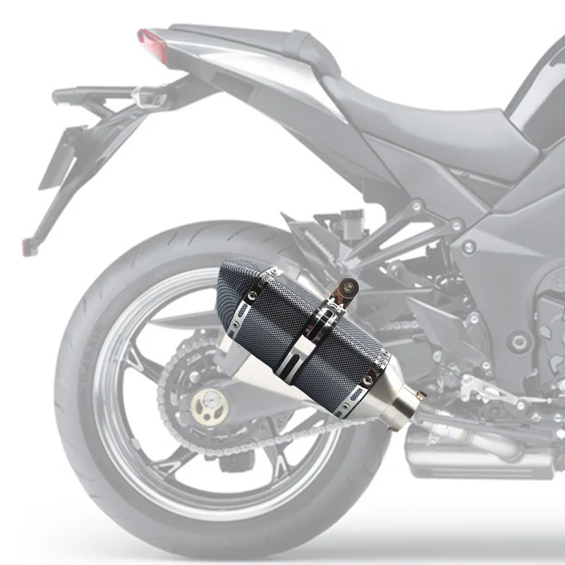 

Universal 51MM Inlet Muffler Motorcycle Exhaust Pipe for Suzuki GSR 600 750 400 Akrapovic Motorbike Escape dB Killer for KTM BMW