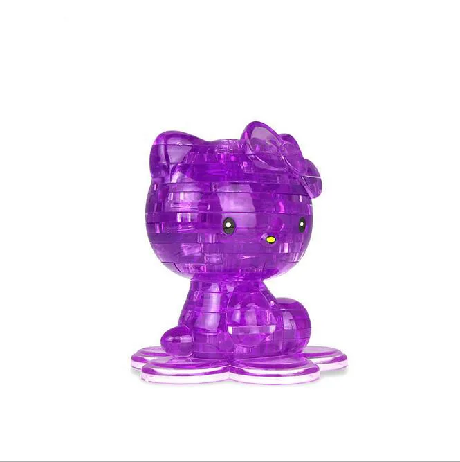 DIY 3D кристалл головоломки мульти моделирование розовый синий прозрачный детские