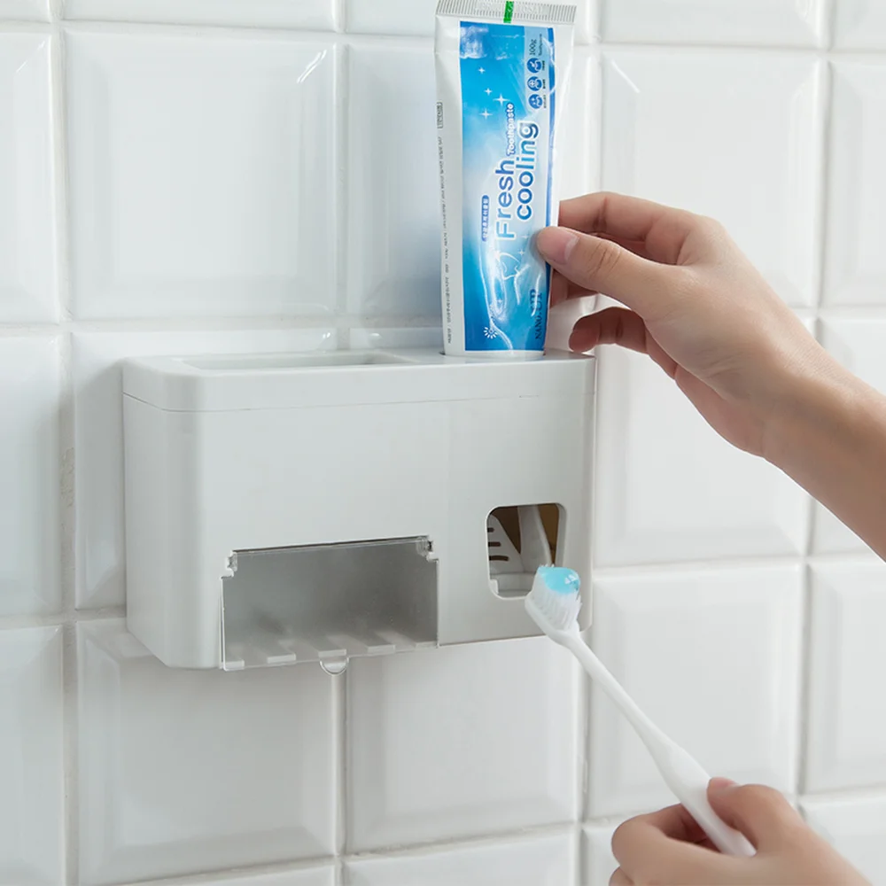

A1 Household automatic toothpaste extruder set wall hanging toothbrush holder LO720452