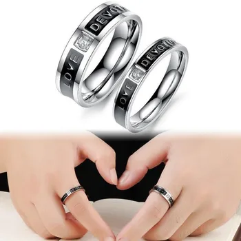 

Classic set auger black couple ring dedication of love GJ443