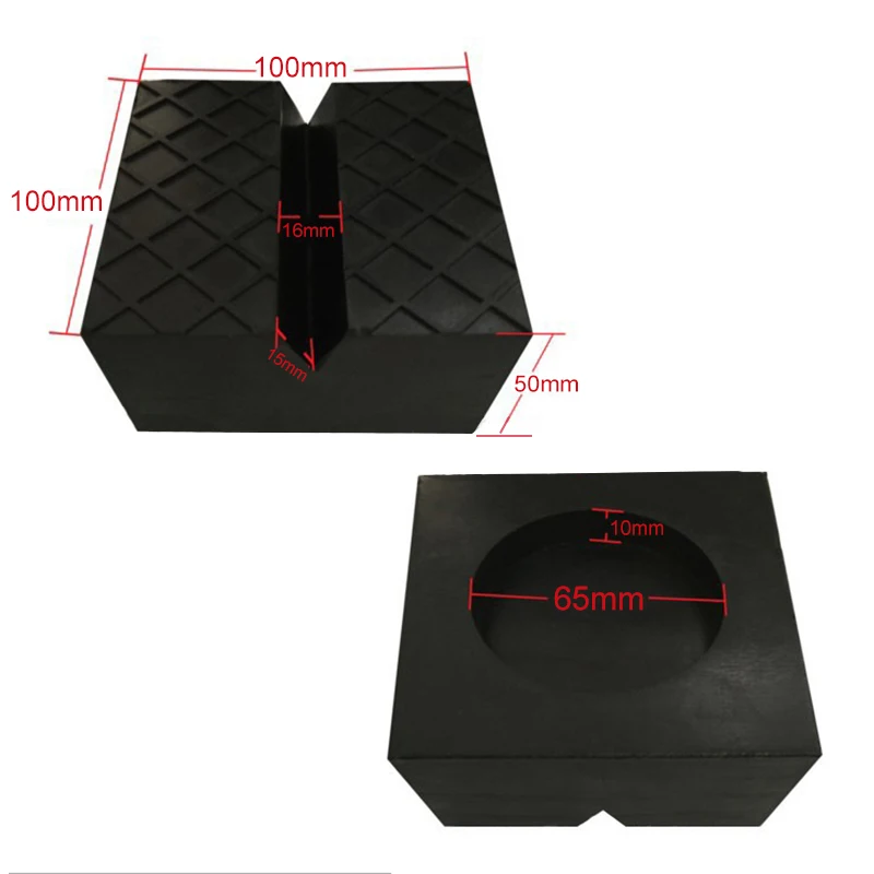 

10cm Car Jack Pad Anti-slip Big Jacking Lifting Car Rubber Pad Slotted Frame Rail Floor Jack Guard Adapter Auto Car Repair Tool