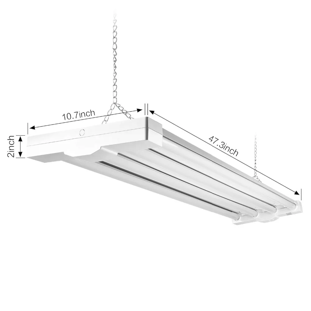 AntLux 80W 4ft Low Bay LED Utility Shop Lights, 9000 Lumens, 5000K, LED Garage Lights 4 Foot Linear High Bay Workshop Ceiling Light Fixture, Fluorescent Tube Replacement, Plug in with ONOff Switch (5)