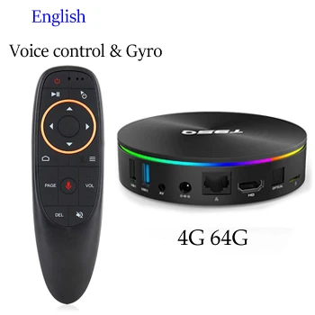 T95Q Android 8,1 tv BOX S905X2 четырехъядерный процессор cortex-A53 4 Гб ОЗУ 32 Гб 64 Гб ПЗУ медиаплеер 1000 M 2,4G+ 5G Wifi BT4.1 телеприставка - Цвет: 4G 64G G10S Voice
