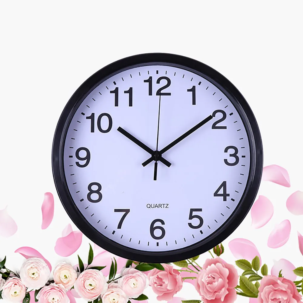 Modern Home Decor Kitchen Silent Sweep Second Movement Wall Clock Quartz Bell