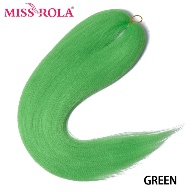 Miss Rola 22 Inch 60G Kanekalon Hair Synthetic Jumbo Braid Yaki Straight Hair Extension Pink Blonde Twist Braid Bulk Wholesale P4/24