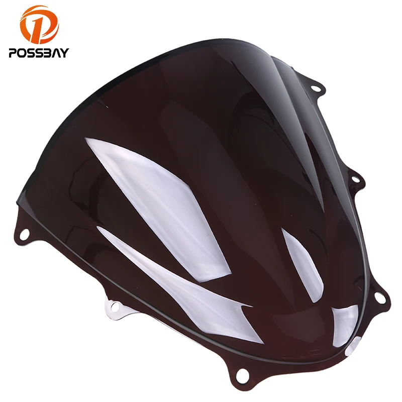 

POSSBAY Motorcycle Windshield Double Bubble Wind Deflectors for Suzuki GSXR 600 750 K11 2011 2012 Motocross Motorbike Windscreen