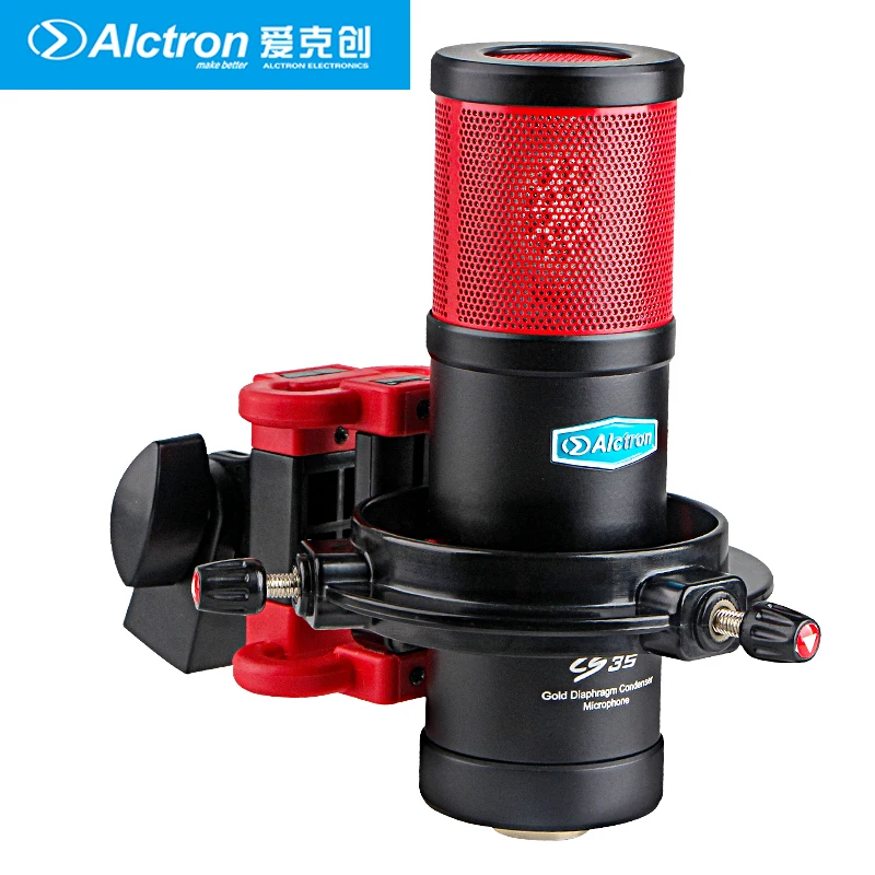 

Alctron CS35 condenser microphone professional for studio recording with shock mount and pop filter included