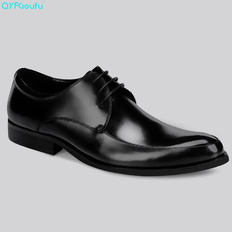 

Designers Formal Men Luxury Dress Shoes Genuine Leather High Quality Black Wine Red Bluepointed Toe Office Oxford Shoe