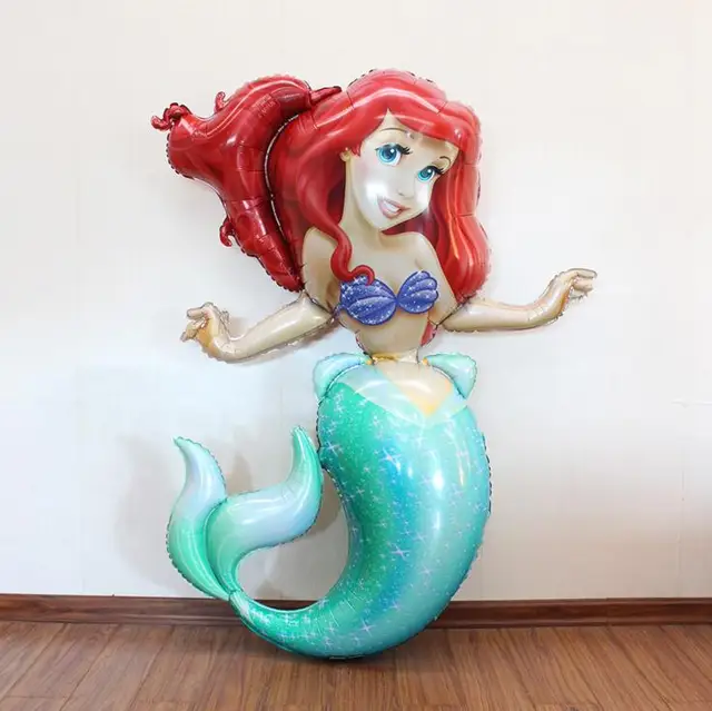 53inch girl gifts 3d ariel princess foil balloons inflatable the little mermaid christmas