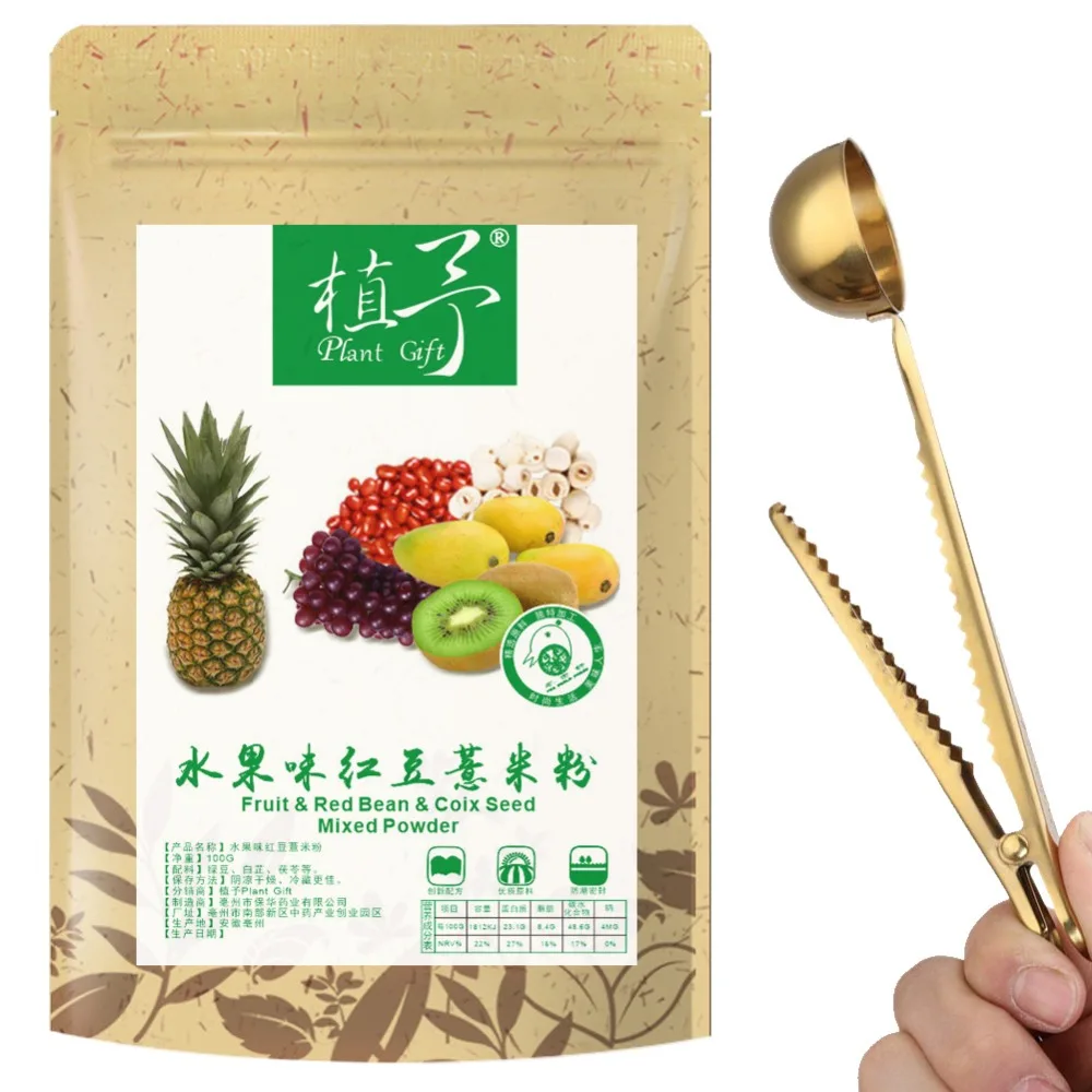 100% Pure Natural Plant Fruit & Red bean & Coix Seed mixed powder, лицевые Пленочные Материалы, увлажняющий антиоксидант 100 г