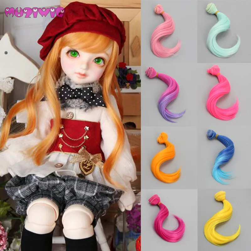 

5Pcs/lot 15*100cm Multicolor Choose doll wig Big Wave Curly hair wefts Extensions for BJD/Bly the/American Dolls DIY Accessories