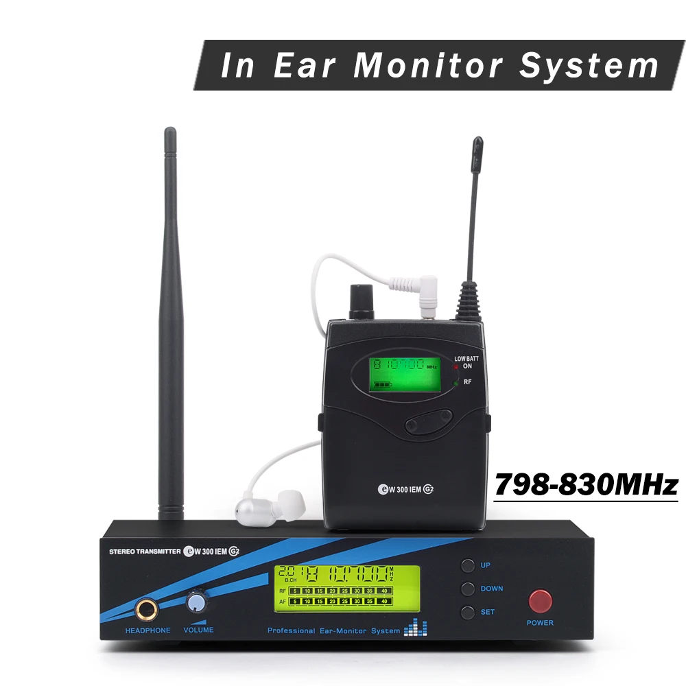 

In Ear Monitor UHF Wireless System EW 300 IEM G2 Double transmitter Monitoring Bodypack Professional for Stage Performance