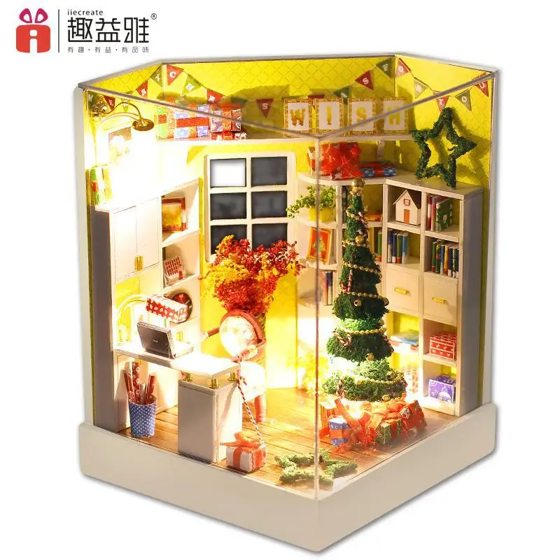 Домашнее украшение поделки DIY Кукольный дом деревянные куклы Дом 3D миниатюрная