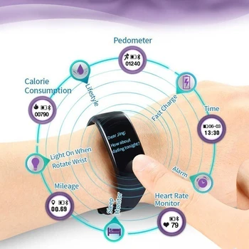 

Smart Bracelet Xiomi D21 Wristband Bluetooth IP68 Waterproof Monitor Sport Wristlet Activity Tracker VS Fit Bit Fitbits