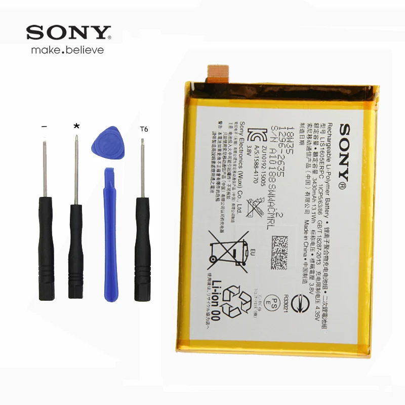 Аккумулятор sony LIS1605ERPC для sony Xperia Z5 Premium Z5P Dual E6883 E6853 3430 мАч