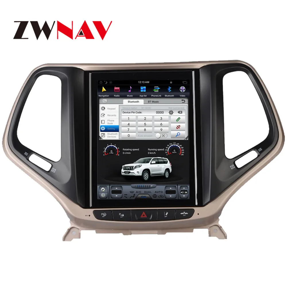 Top ZWNVA Tesla IPS Screen Android 7.1 Car No DVD Player Radio GPS Navigation For JEEP Cherokee 2014 2015 2016 2017 2018 Headunit 0