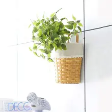 1pc 5 Twigs Artificial Decoration Vivid Vine Rattan Leaf Garland Hanging Rattan Plant For Home Garden Party Decor